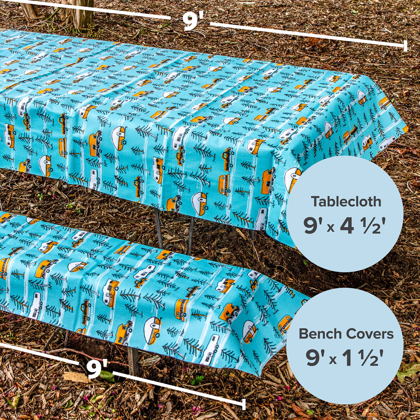 TABLE & BENCH COVERS SET