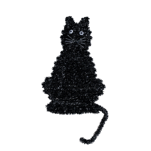 BLACK CAT TINSEL PLAQUET