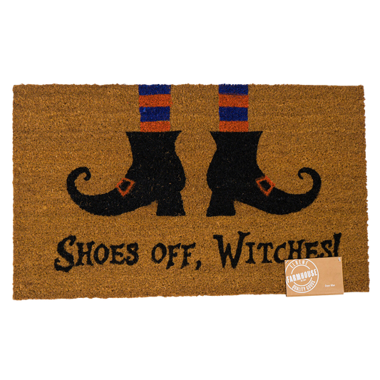 SHOES OFF WITCHES DOOR MAT