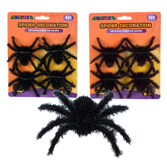 4PC SPIDER DECOR