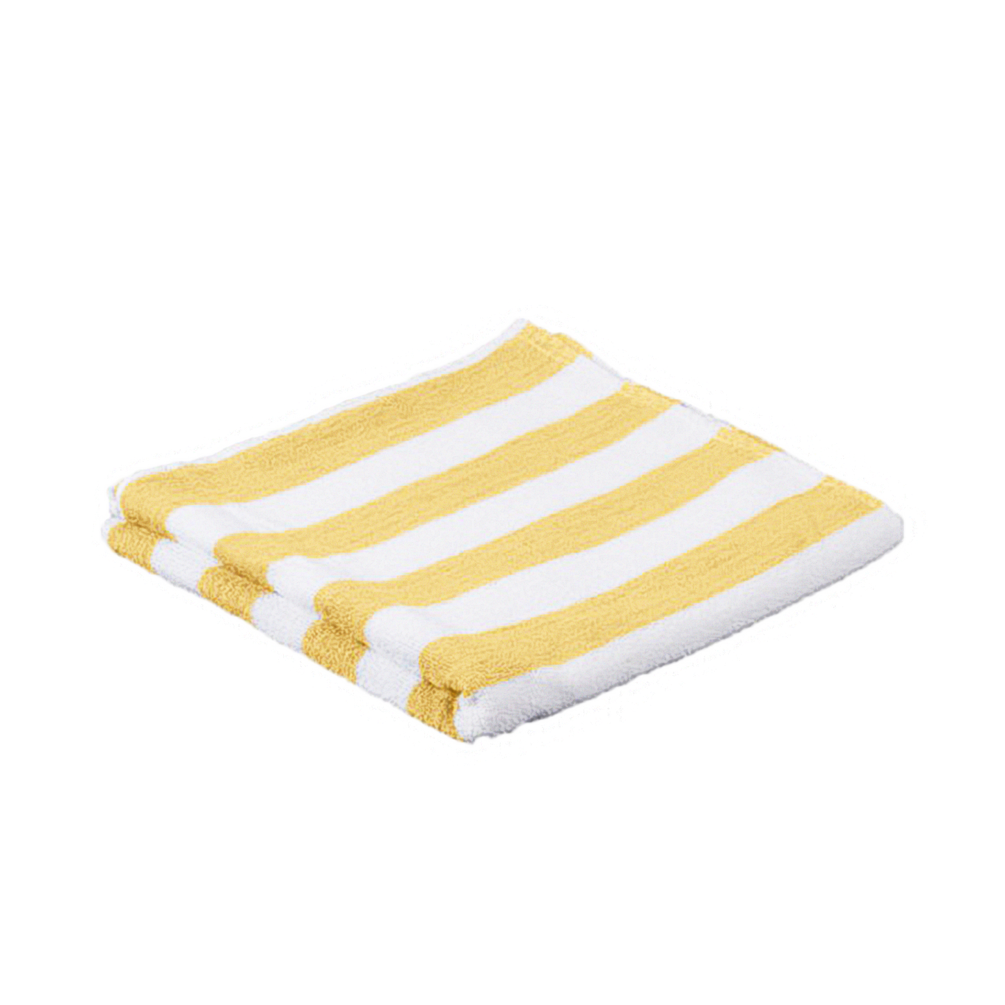 YELLOW/WHITE STRIPED CABANA/POOL TOWEL