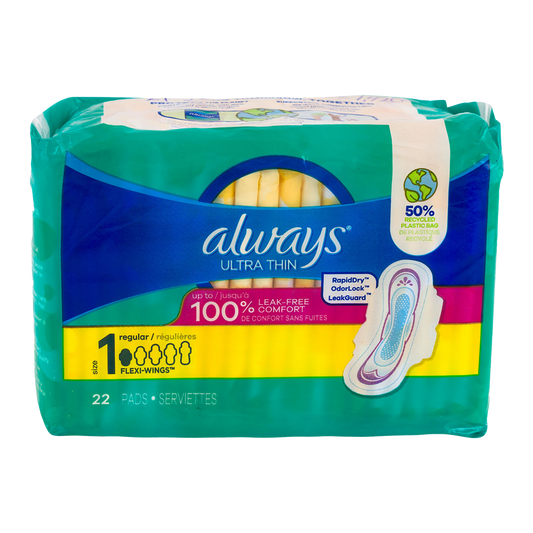 22PK ALWAYS ULTRA THIN PADS