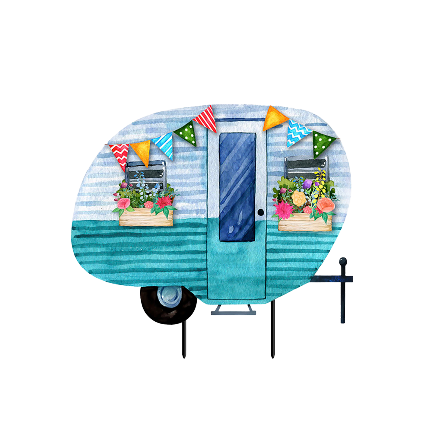 SPRING CAMPER METAL ART