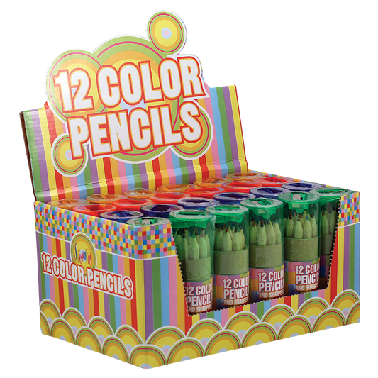 24PC MINI COLOR PENCILS DISPLAY