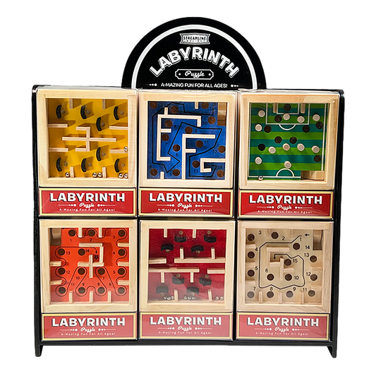 18PC LABYRINTH PUZZLES DISPLAY