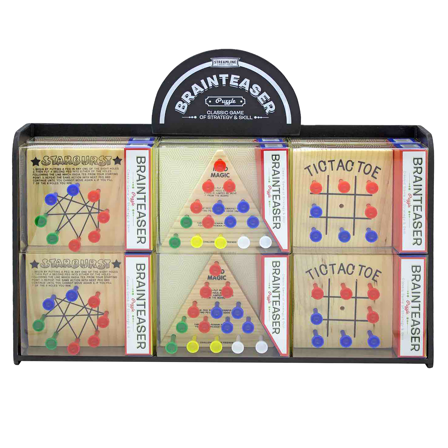 12PC BRAINTEASER PUZZLES DISPLAY