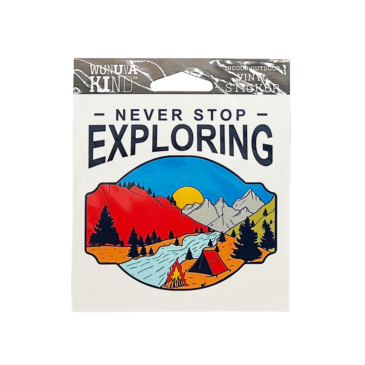 NEVER STOP EXPLORING VINYL STICKER