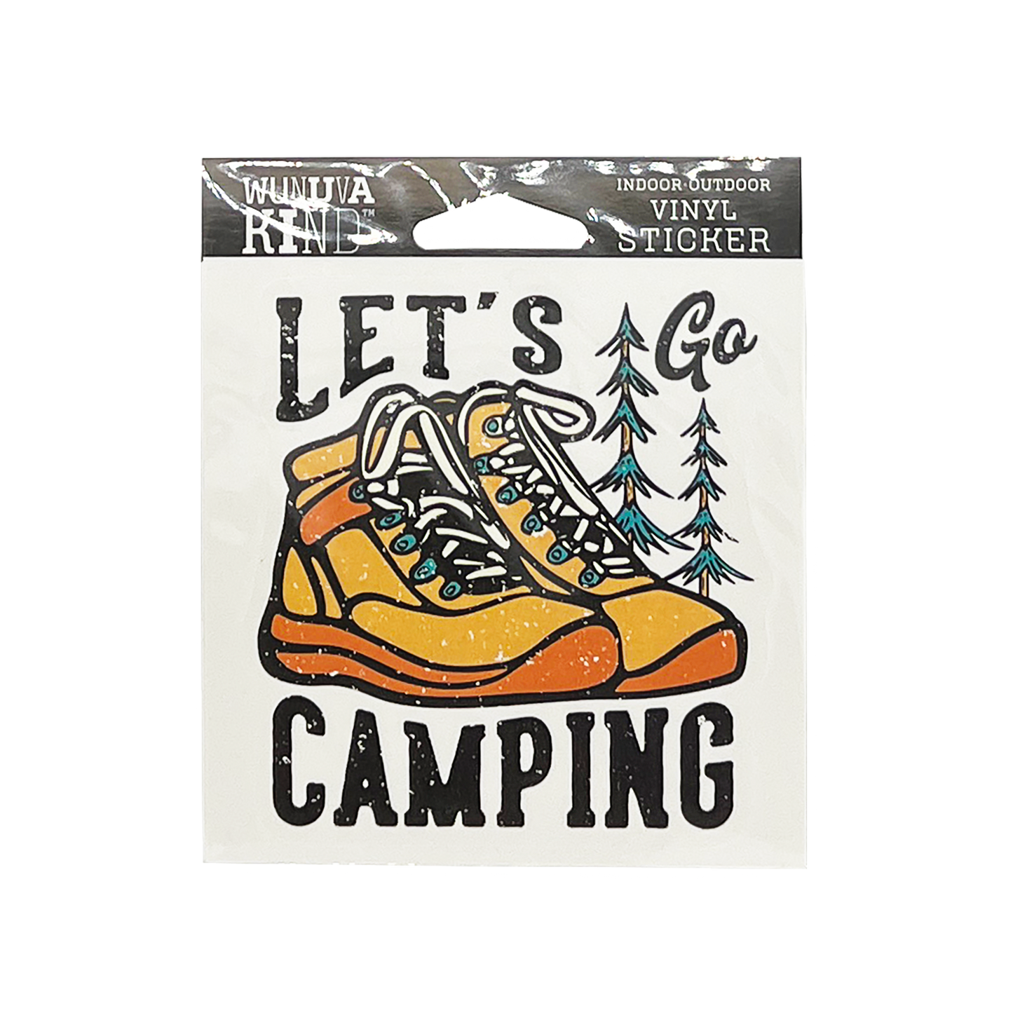 LET'S GO CAMPING VINYL STICKER