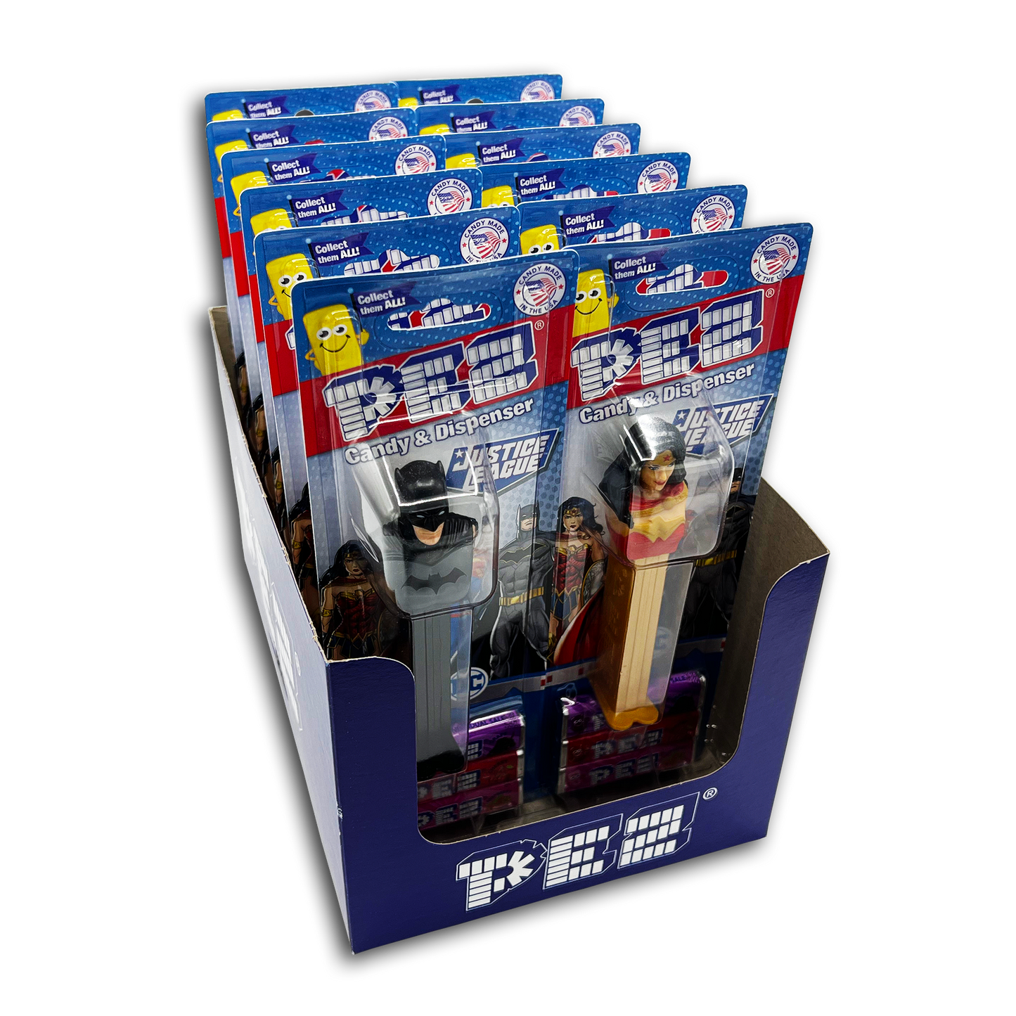 12PK PEZ JUSTICE LEAGUE DISPLAY