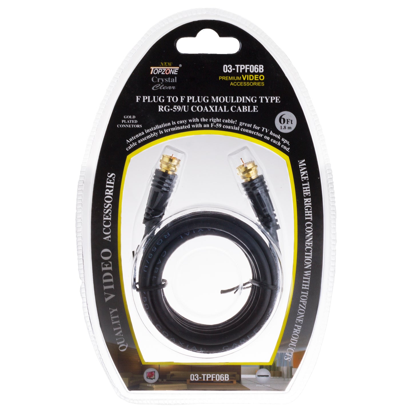 6FT RG-59 COAX TV CABLE