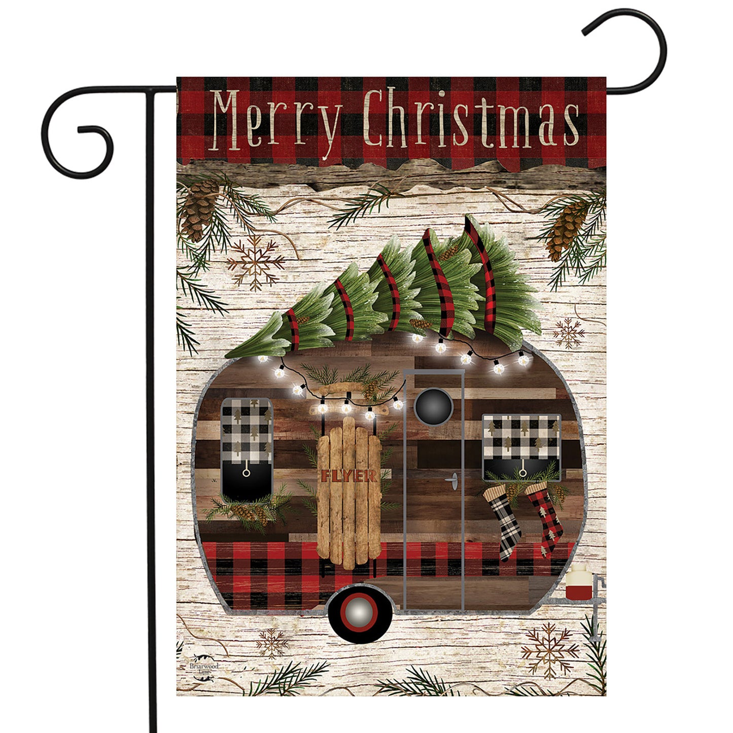 MERRY CHRISTMAS CAMPER GARDEN FLAG