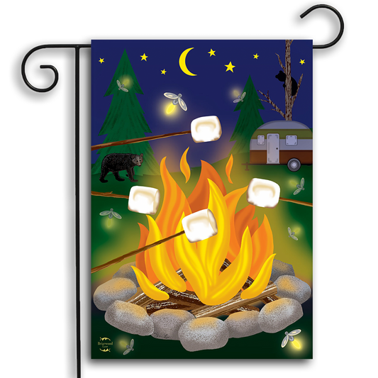 CAMPFIRE S'MORES GARDEN FLAG